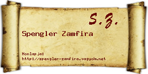 Spengler Zamfira névjegykártya